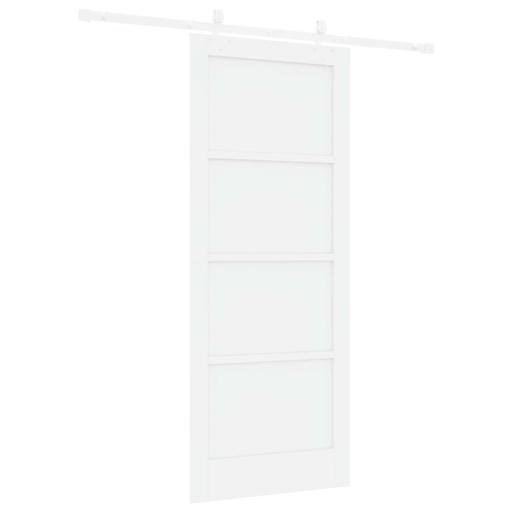 Produktbild för Skjutdörr Vit 83 x 202 cm Massiv furu