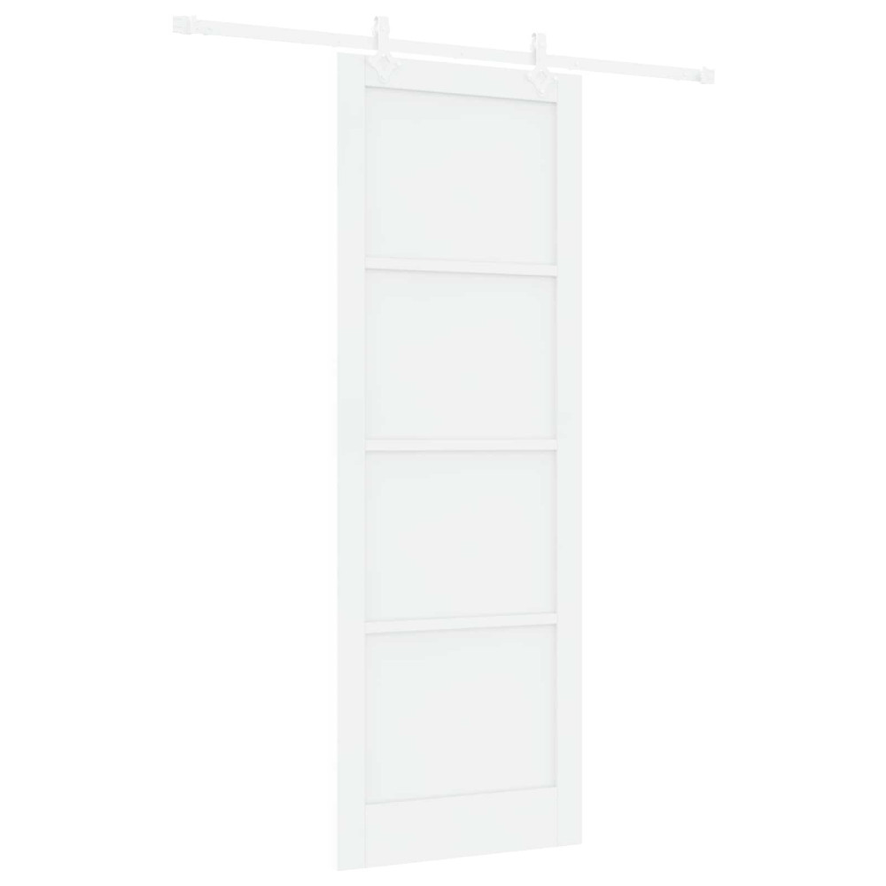 Produktbild för Skjutdörr Vit 83 x 232 cm Massiv furu