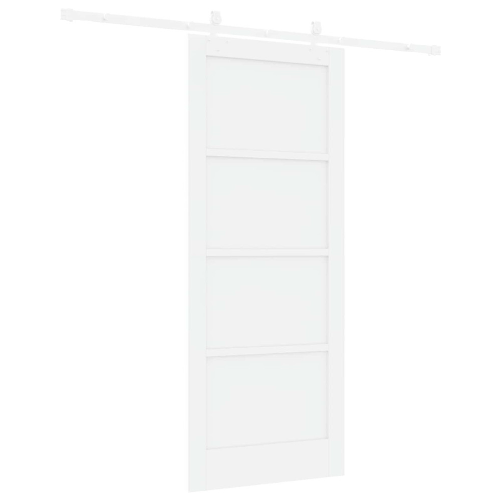 Produktbild för Skjutdörr Vit 83 x 202 cm Massiv furu