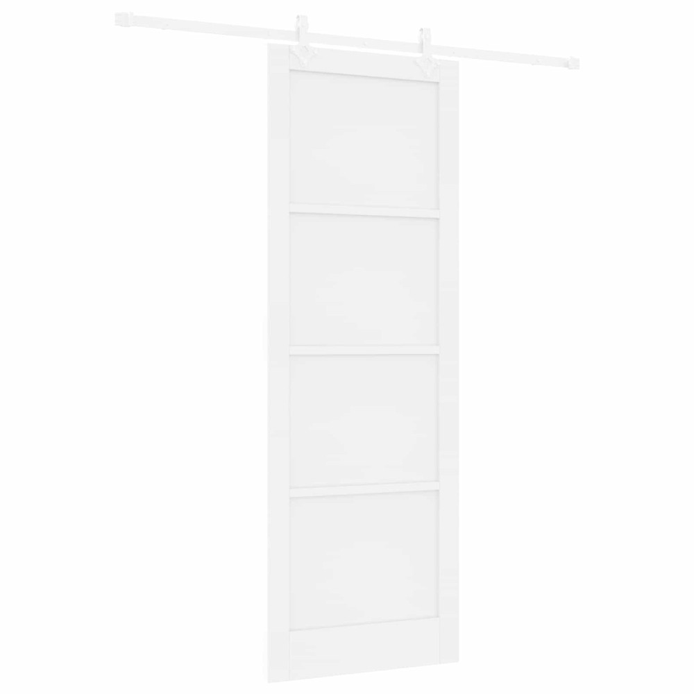Produktbild för Skjutdörr Vit 83 x 232 cm Massiv furu