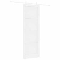 Produktbild för Skjutdörr Vit 83 x 232 cm Massiv furu