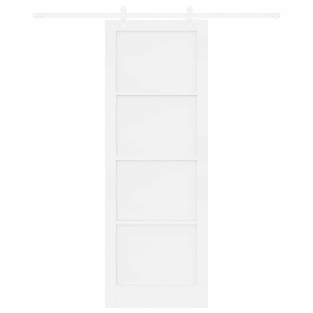 Produktbild för Skjutdörr Vit 83 x 232 cm Massiv furu