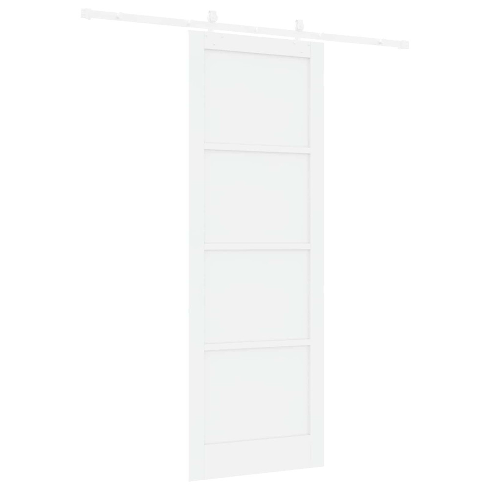 Produktbild för Skjutdörr Vit 83 x 232 cm Massiv furu