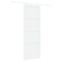 Produktbild för Skjutdörr Vit 83 x 232 cm Massiv furu
