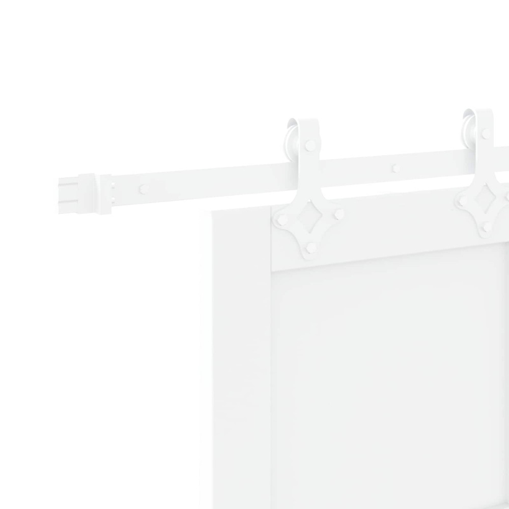 Produktbild för Skjutdörr Vit 83 x 232 cm Massiv furu