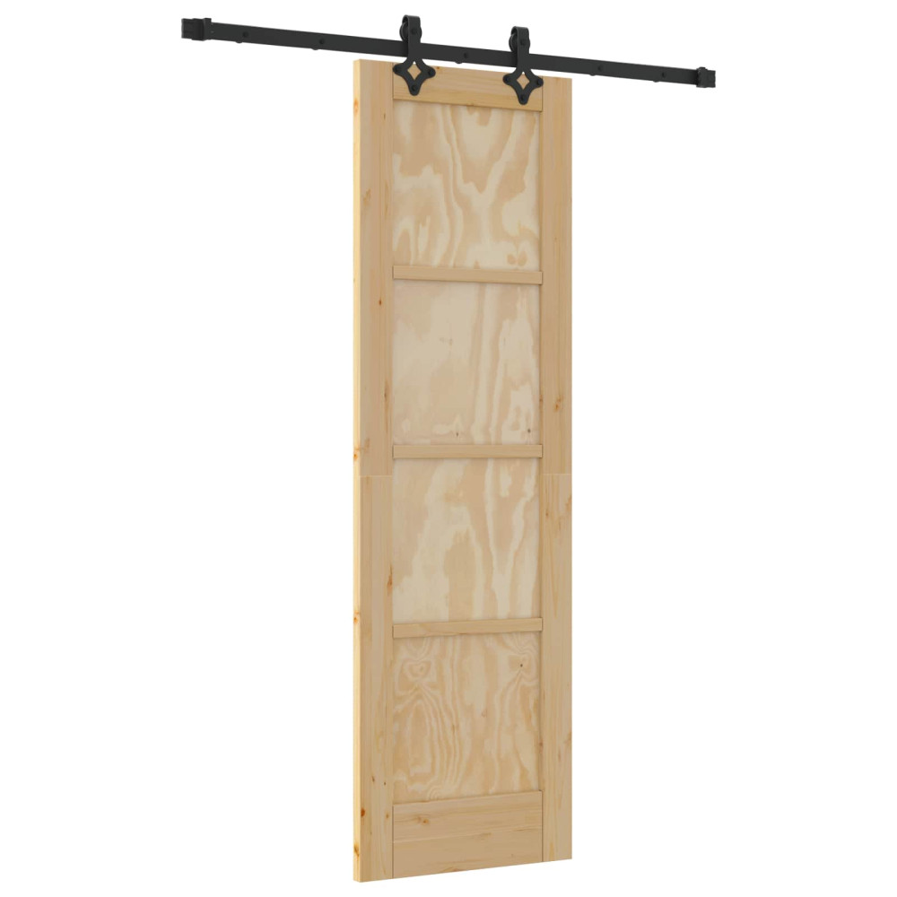 Produktbild för Skjutdörr ORKDAL Naturlig 61 x 198,5 cm Massiv furu