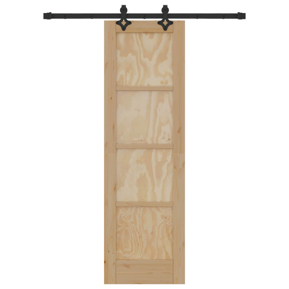 Produktbild för Skjutdörr ORKDAL Naturlig 61 x 198,5 cm Massiv furu