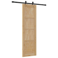 Produktbild för Skjutdörr ORKDAL Naturlig 61 x 198,5 cm Massiv furu