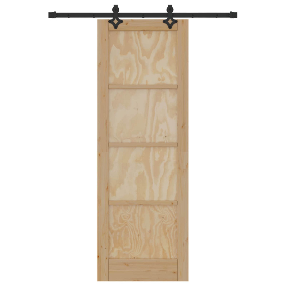 Produktbild för Skjutdörr ORKDAL Naturlig 73,5 x 211 cm Massiv furu