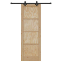 Produktbild för Skjutdörr ORKDAL Naturlig 73,5 x 211 cm Massiv furu