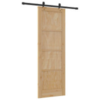 Produktbild för Skjutdörr ORKDAL Naturlig 73,5 x 211 cm Massiv furu
