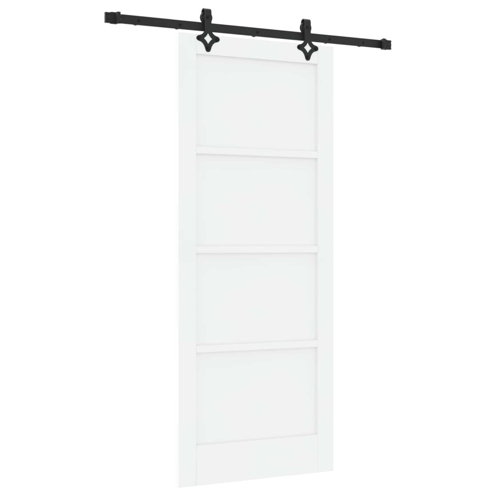 Produktbild för Skjutdörr ORKDAL Vit 83 x 202 cm Massiv furu