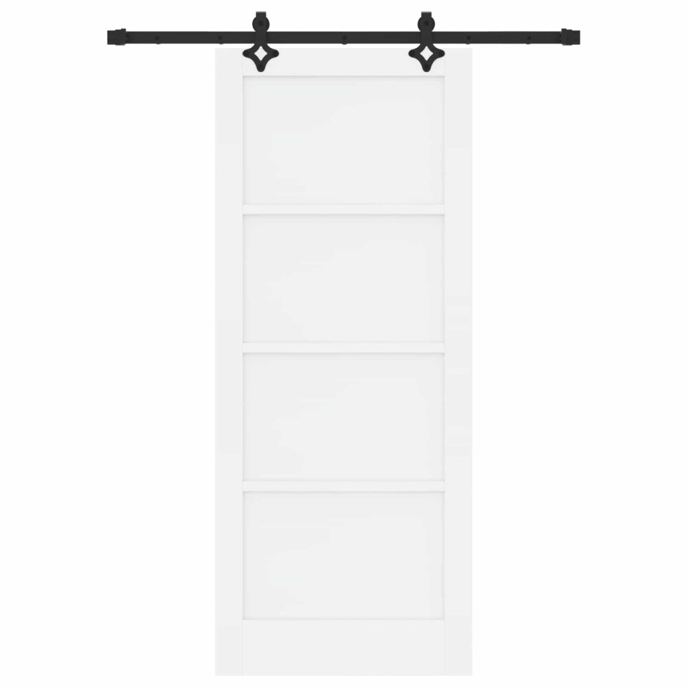Produktbild för Skjutdörr ORKDAL Vit 83 x 202 cm Massiv furu
