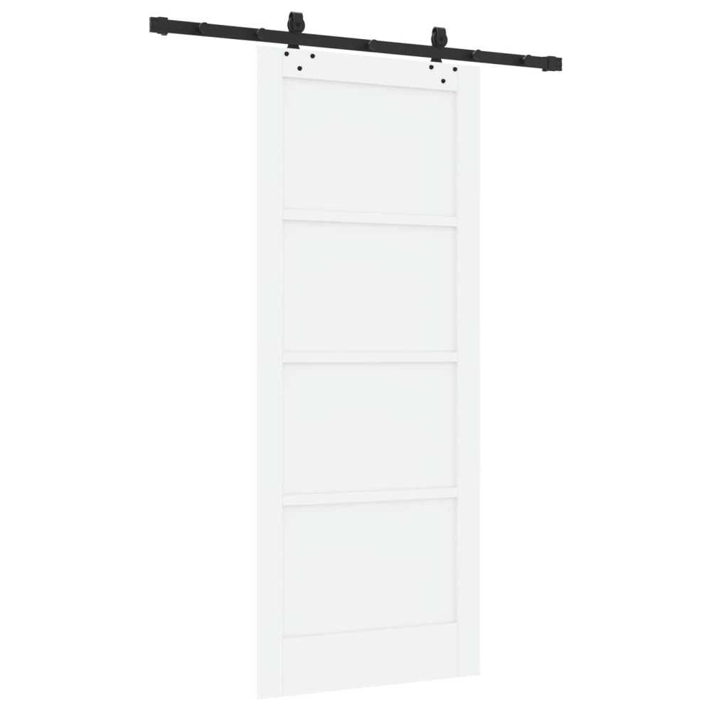 Produktbild för Skjutdörr ORKDAL Vit 83 x 202 cm Massiv furu
