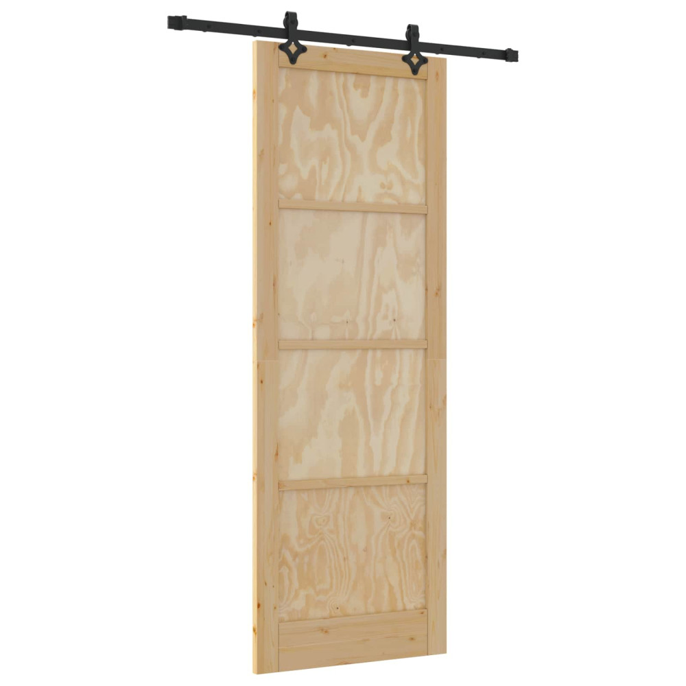 Produktbild för Skjutdörr ORKDAL Naturlig 83 x 232 cm Massiv furu