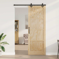 Produktbild för Skjutdörr ORKDAL Naturlig 83 x 232 cm Massiv furu
