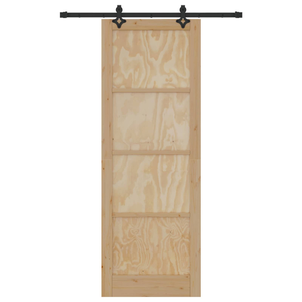 Produktbild för Skjutdörr ORKDAL Naturlig 83 x 232 cm Massiv furu