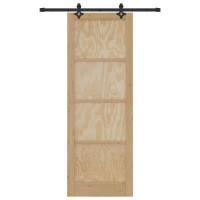 Produktbild för Skjutdörr ORKDAL Naturlig 83 x 232 cm Massiv furu