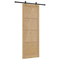 Produktbild för Skjutdörr ORKDAL Naturlig 83 x 232 cm Massiv furu