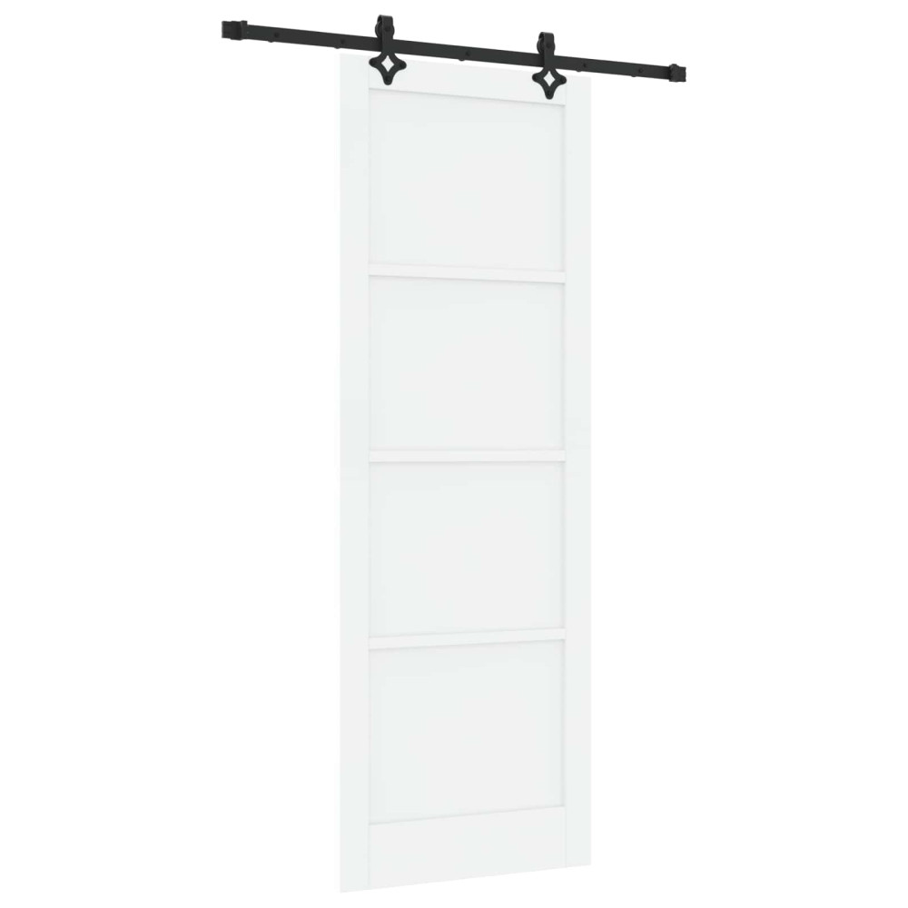 Produktbild för Skjutdörr ORKDAL Vit 83 x 232 cm Massiv furu