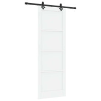 Produktbild för Skjutdörr ORKDAL Vit 83 x 232 cm Massiv furu