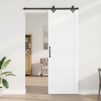 Produktbild för Skjutdörr ORKDAL Vit 83 x 232 cm Massiv furu