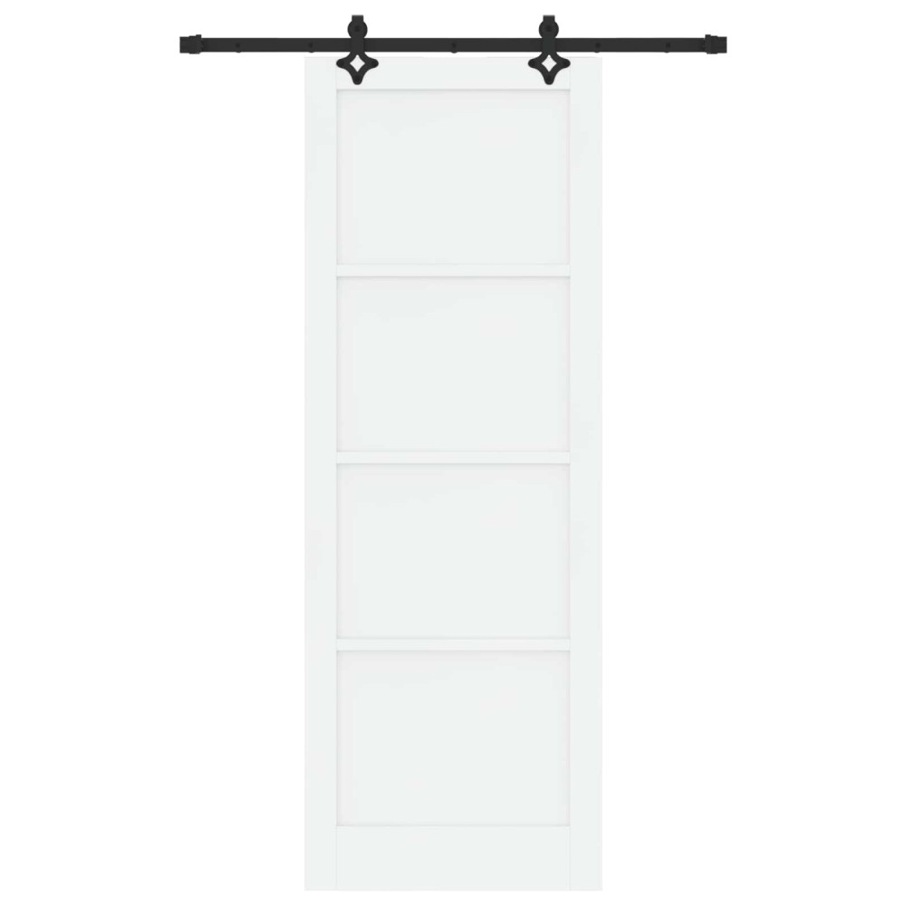 Produktbild för Skjutdörr ORKDAL Vit 83 x 232 cm Massiv furu