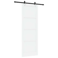 Produktbild för Skjutdörr ORKDAL Vit 83 x 232 cm Massiv furu