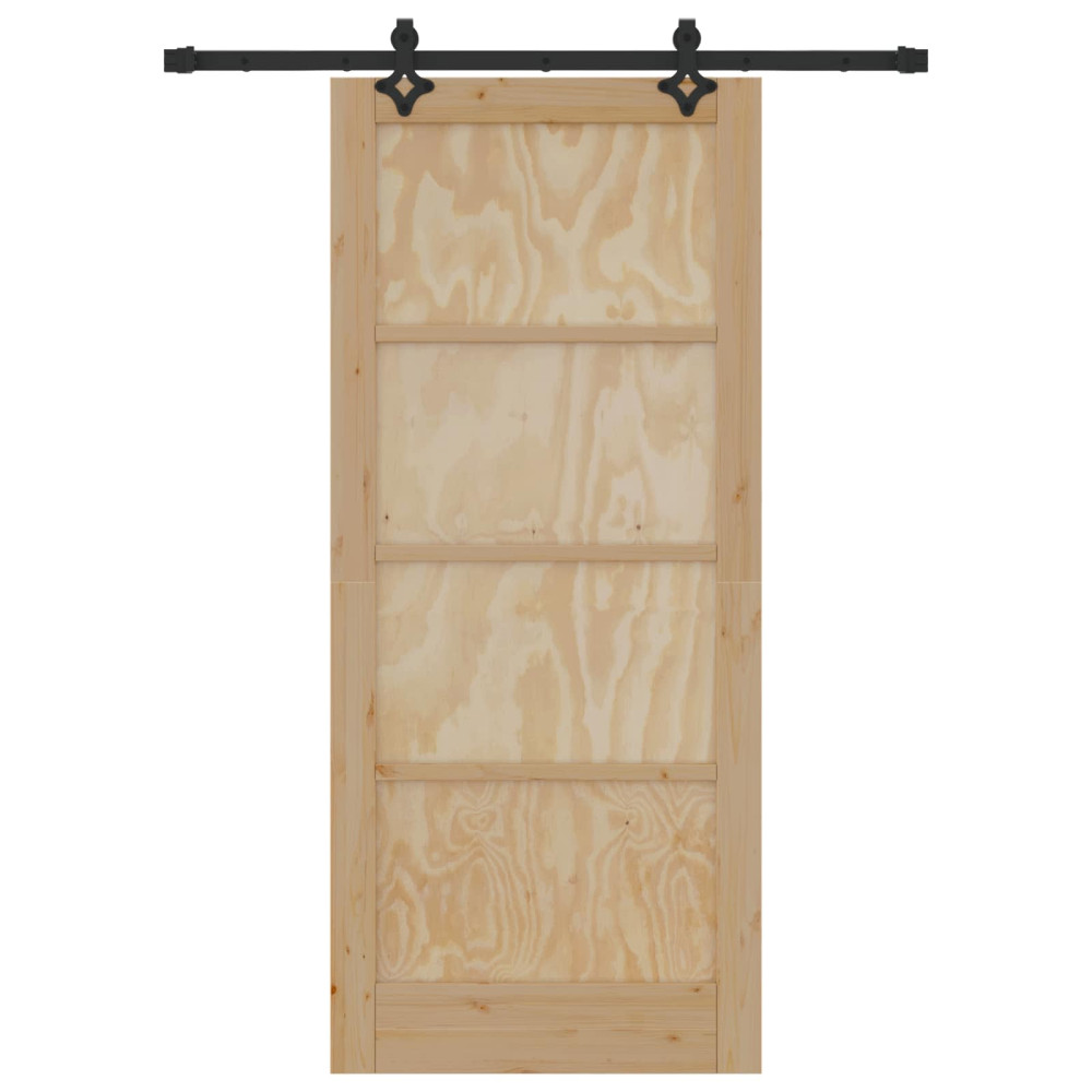 Produktbild för Skjutdörr ORKDAL Naturlig 86 x 198,5 cm Massiv furu