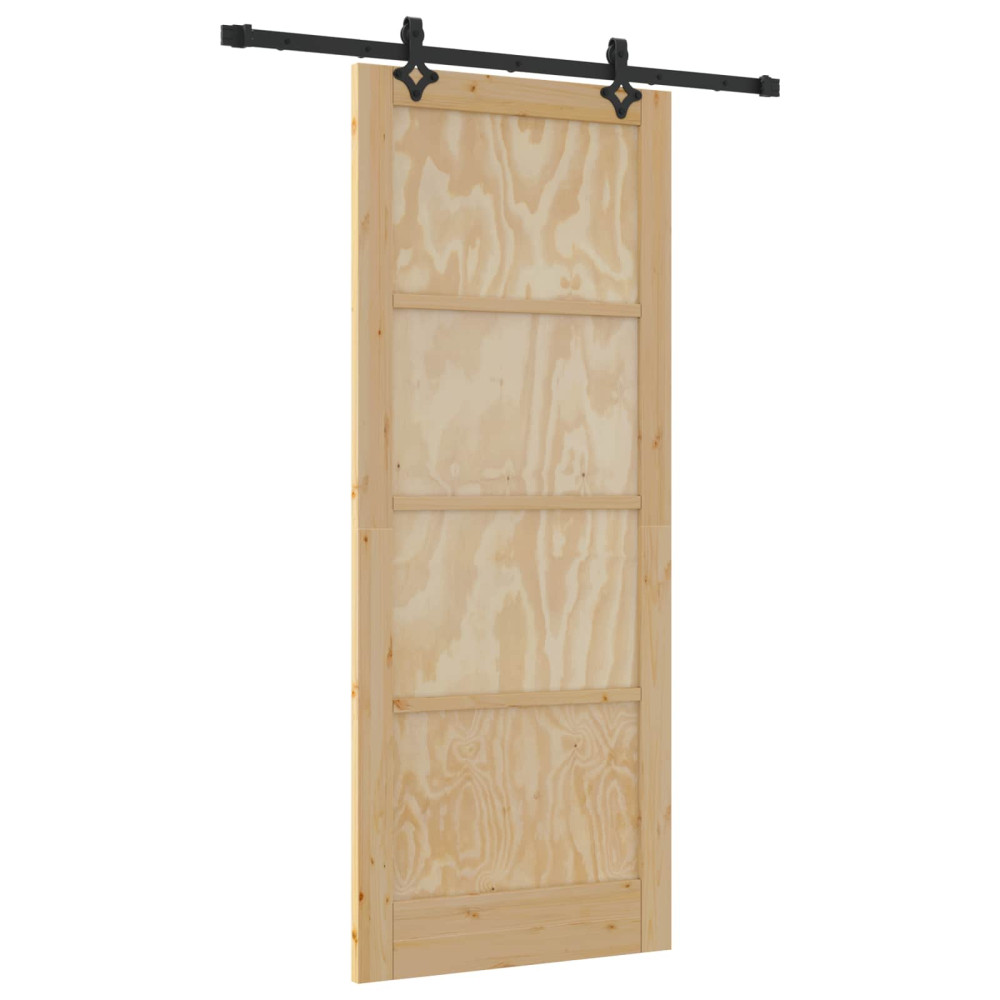 Produktbild för Skjutdörr ORKDAL Naturlig 86 x 211 cm Massiv furu