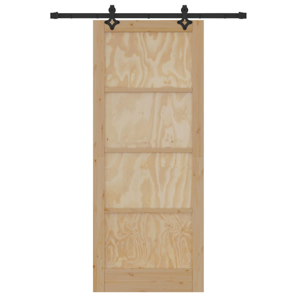 Produktbild för Skjutdörr ORKDAL Naturlig 86 x 211 cm Massiv furu