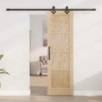 Produktbild för Skjutdörr ORKDAL Naturlig 61 x 198,5 cm Massiv furu
