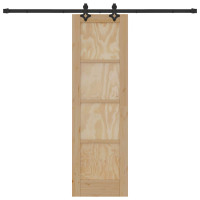Produktbild för Skjutdörr ORKDAL Naturlig 61 x 198,5 cm Massiv furu