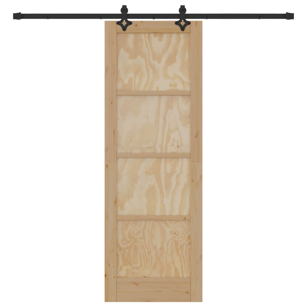 Produktbild för Skjutdörr ORKDAL Naturlig 73,5 x 211 cm Massiv furu