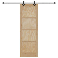Produktbild för Skjutdörr ORKDAL Naturlig 73,5 x 211 cm Massiv furu