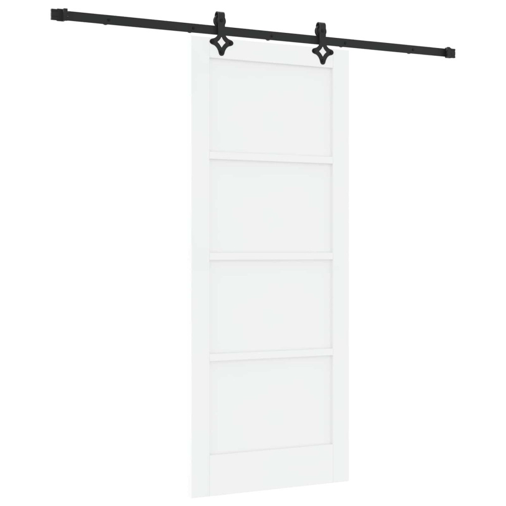 Produktbild för Skjutdörr ORKDAL Vit 83 x 202 cm Massiv furu