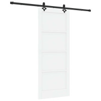 Produktbild för Skjutdörr ORKDAL Vit 83 x 202 cm Massiv furu
