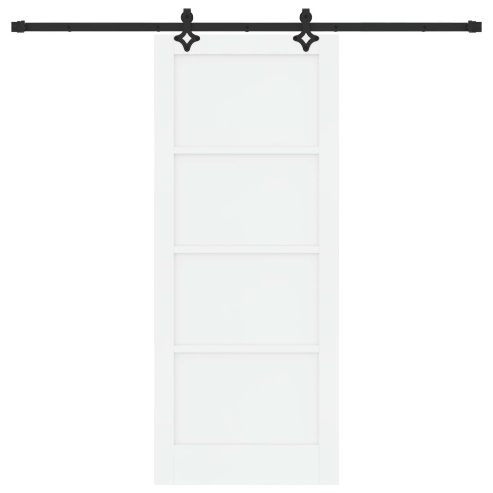 Produktbild för Skjutdörr ORKDAL Vit 83 x 202 cm Massiv furu