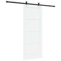 Produktbild för Skjutdörr ORKDAL Vit 83 x 202 cm Massiv furu