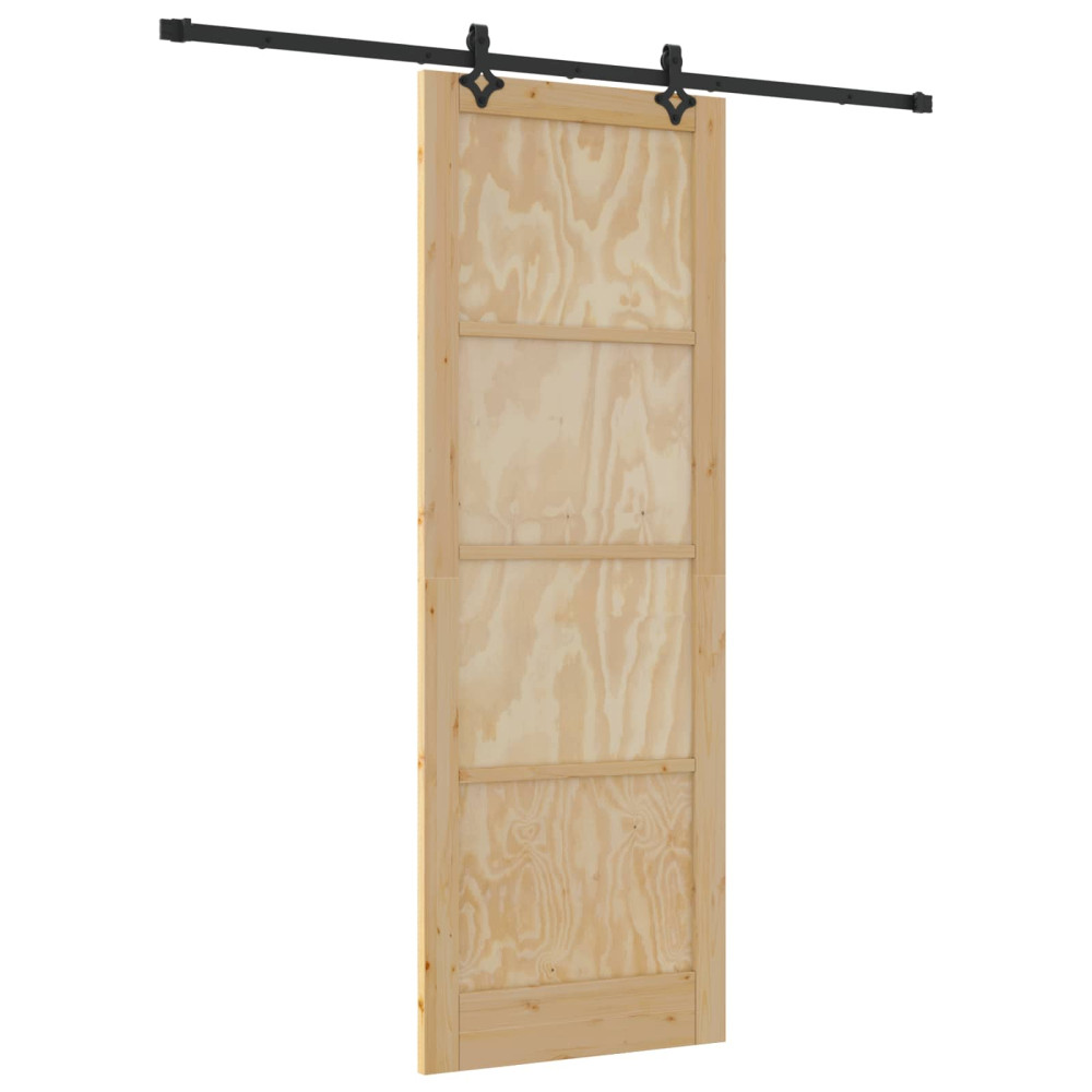Produktbild för Skjutdörr ORKDAL Naturlig 83 x 232 cm Massiv furu