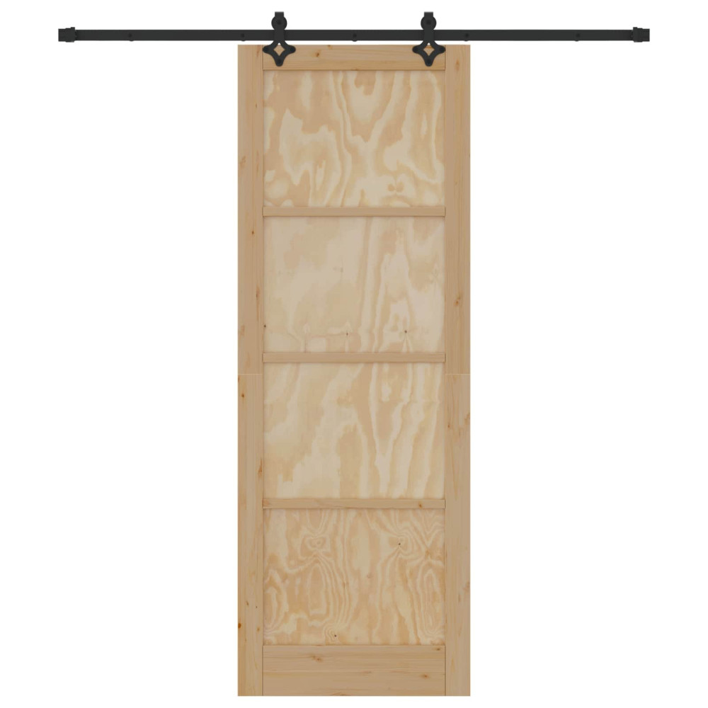 Produktbild för Skjutdörr ORKDAL Naturlig 83 x 232 cm Massiv furu
