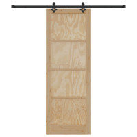 Produktbild för Skjutdörr ORKDAL Naturlig 83 x 232 cm Massiv furu