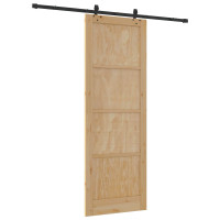 Produktbild för Skjutdörr ORKDAL Naturlig 83 x 232 cm Massiv furu