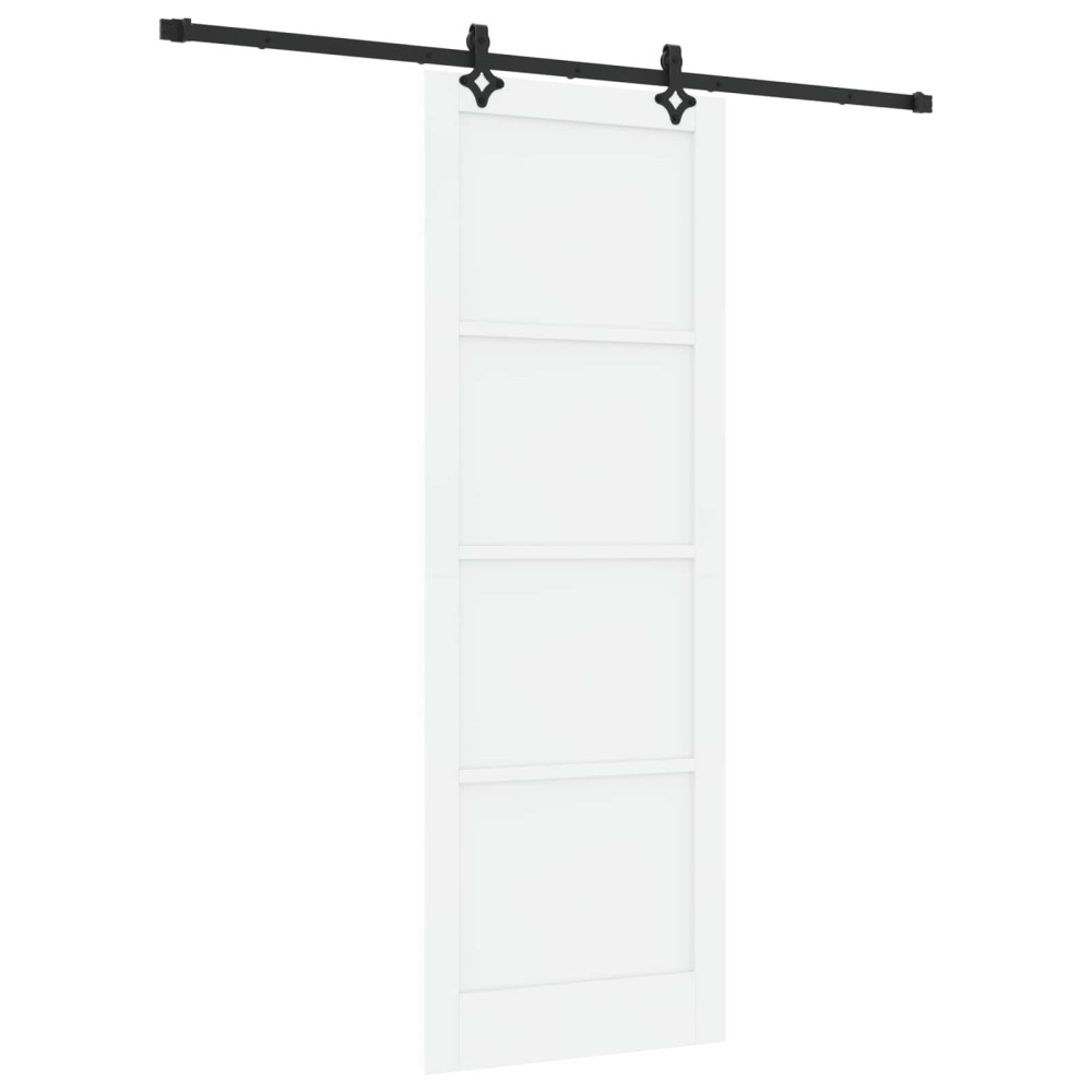 Produktbild för Skjutdörr ORKDAL Vit 83 x 232 cm Massiv furu