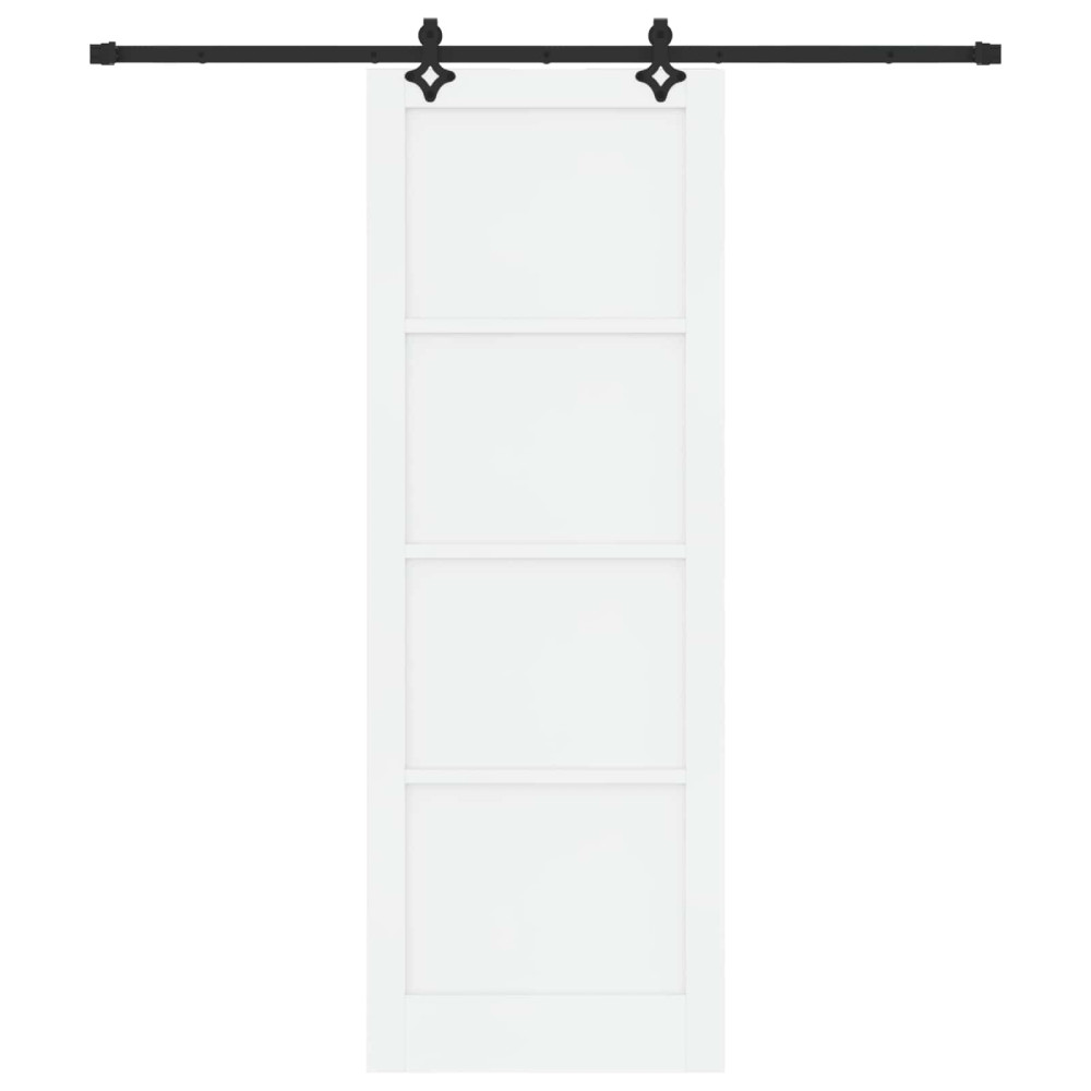 Produktbild för Skjutdörr ORKDAL Vit 83 x 232 cm Massiv furu