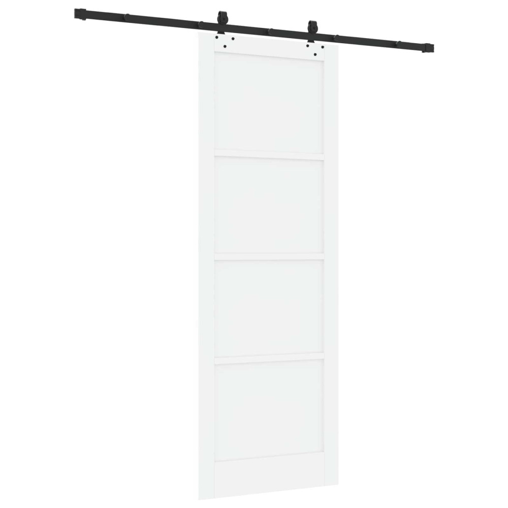 Produktbild för Skjutdörr ORKDAL Vit 83 x 232 cm Massiv furu