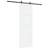 Produktbild för Skjutdörr ORKDAL Vit 83 x 232 cm Massiv furu