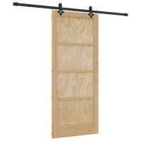 Produktbild för Skjutdörr ORKDAL Naturlig 86 x 198,5 cm Massiv furu