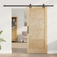 Produktbild för Skjutdörr ORKDAL Naturlig 86 x 198,5 cm Massiv furu