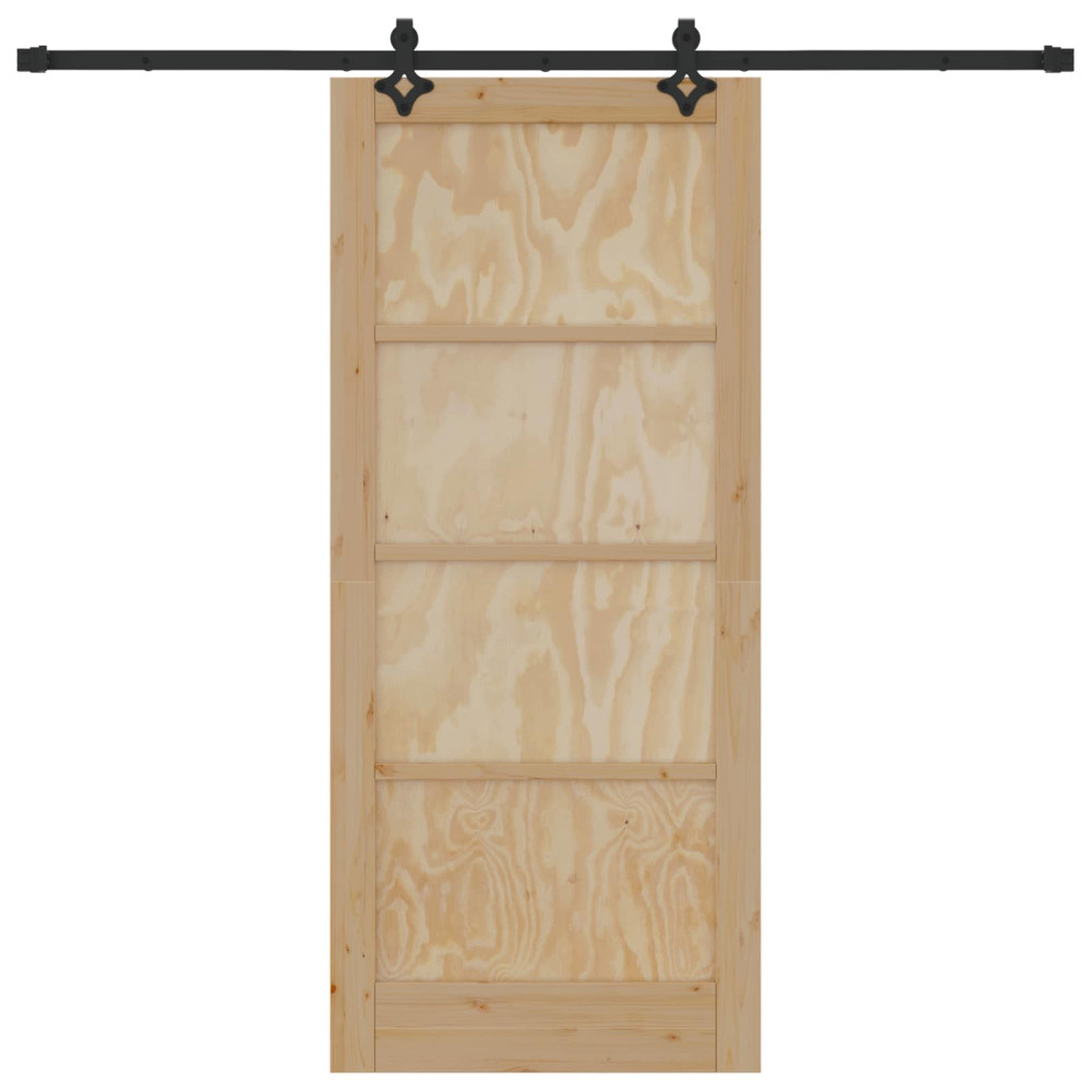 Produktbild för Skjutdörr ORKDAL Naturlig 86 x 198,5 cm Massiv furu